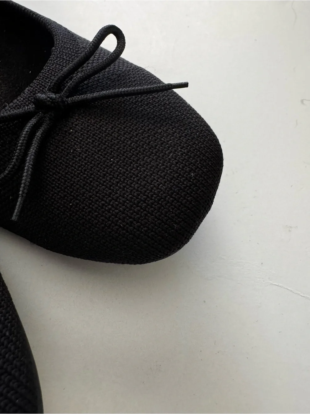 Vionic Klara Black Knit Square Toe Ballet Flats with Bow size 7